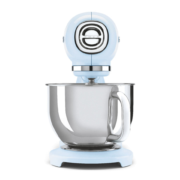 Robot sur socle - Bleu pastel